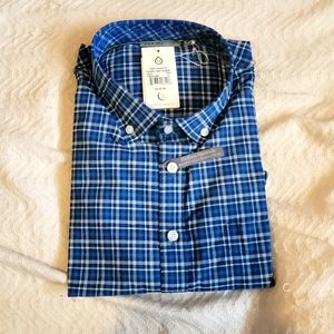 Tasc Poseidon Open Jackson long sleeve blue gingham  sz large shirt